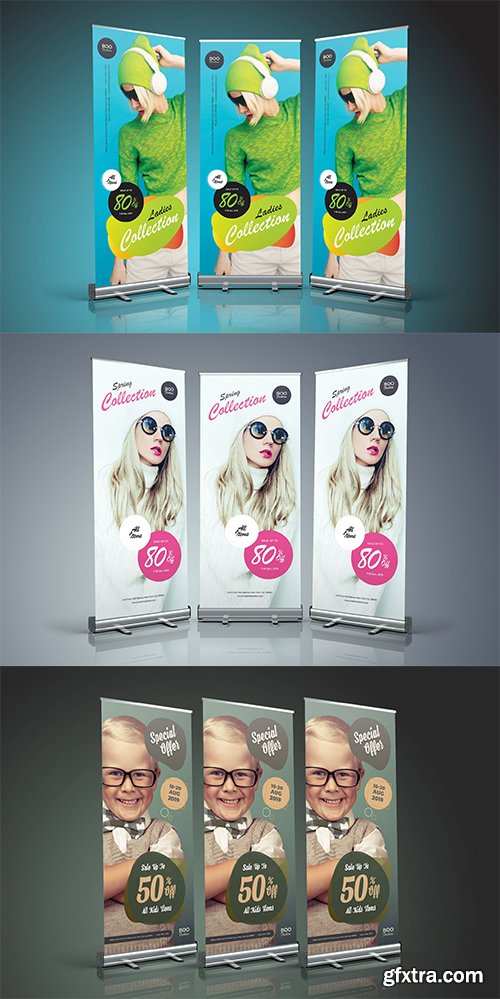 Fashion Sale Roll Up Banner Set