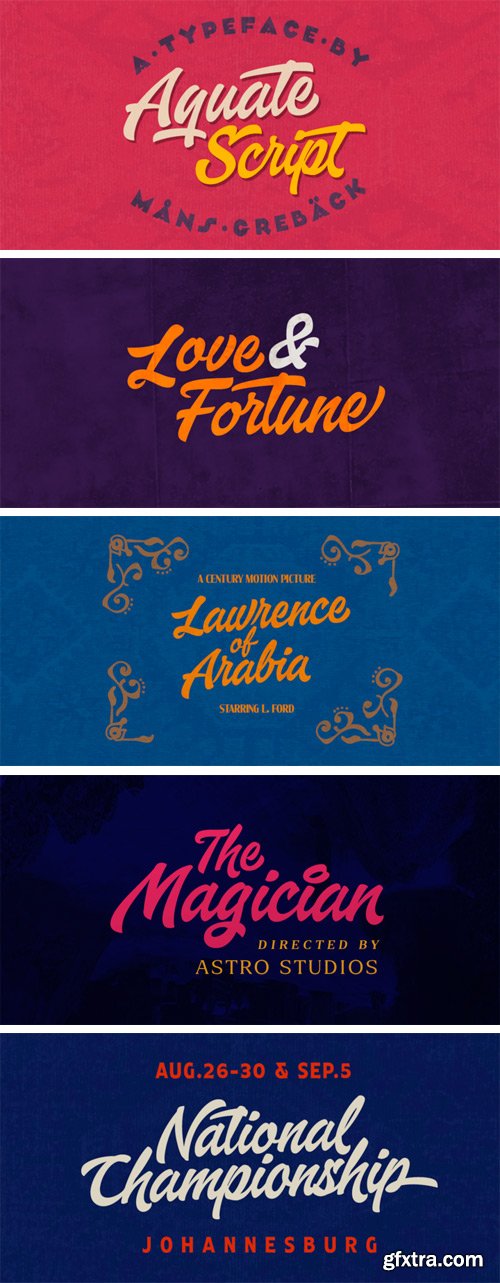 Aquate Script Font