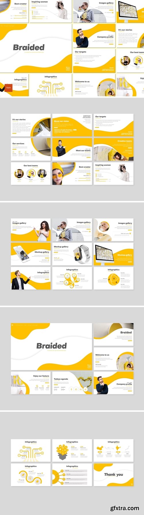 Braided Powerpoint, Keynote and Google Slides Templates