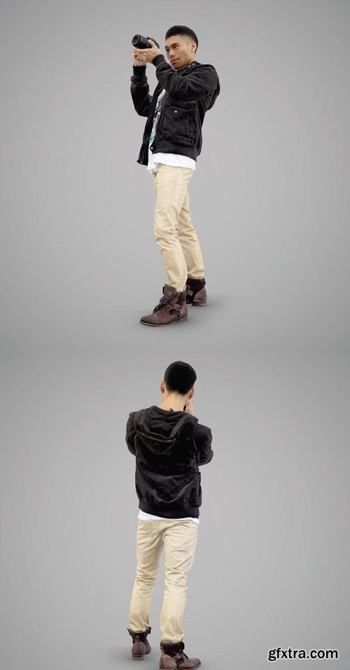 Guy with a camera 3D Model