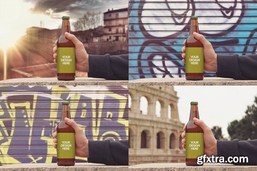 50cl Beer Bottle Mockup