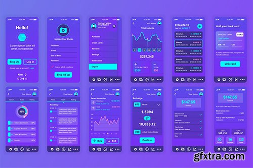 Blockchain Mobile App UI Kit