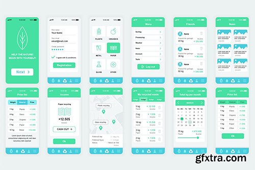 Ecology Mobile App UI Kit