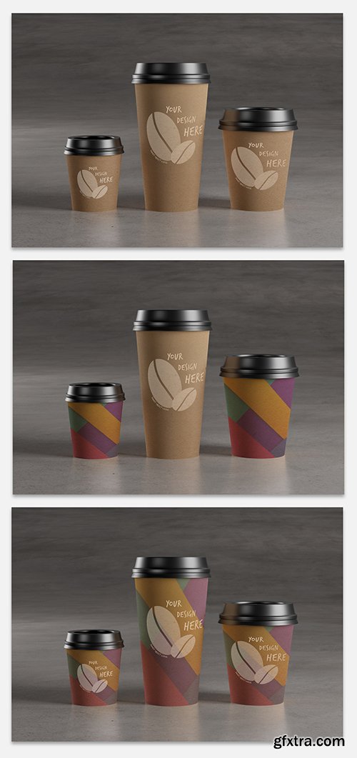 3 Coffee Cups Mockup 221858610