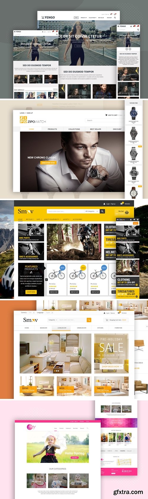 Shop Website Landing Page Bundle