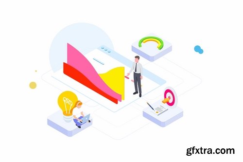 Financial Planning Isometric Illustration