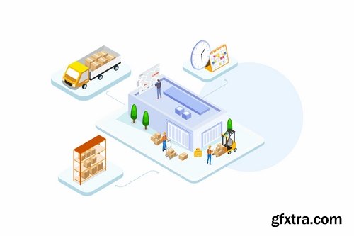 Goods Management  Isometric