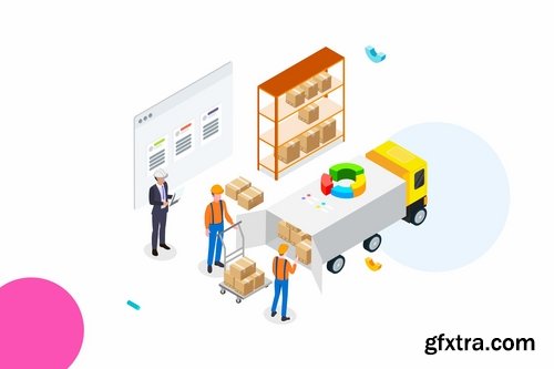 Goods Management  Isometric