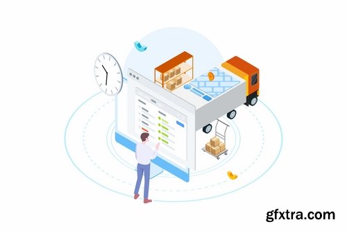 Goods Management  Isometric