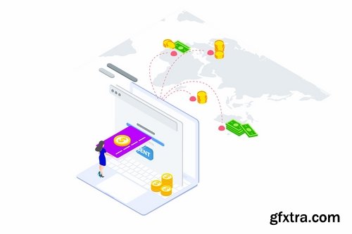 Internation Payments Isometric