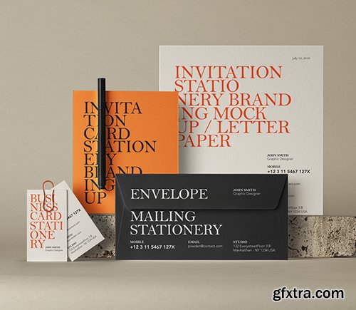 Psd Invitation Stationery Mockup 2