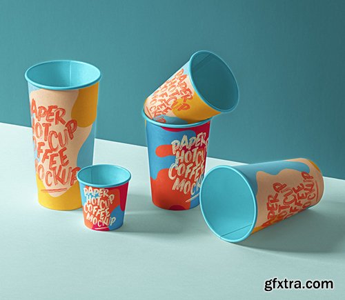 Psd Paper Cup Set Mockup