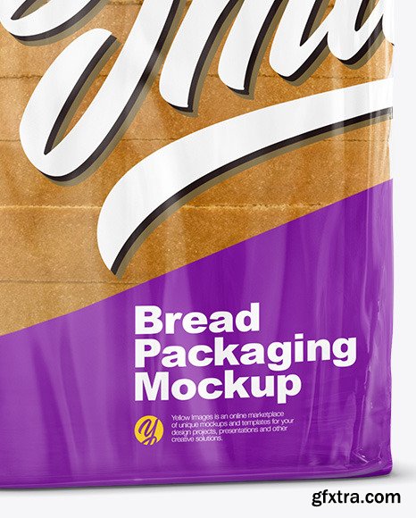 Bread Package Mockup - Half Side View 46811