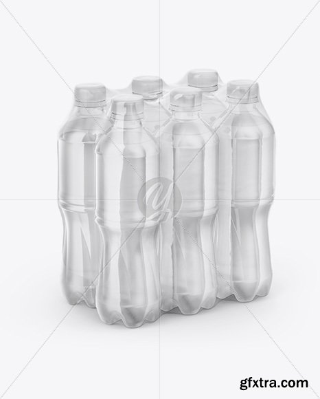 Transparent Shrink Pack with 6 Plastic Bottle 33083