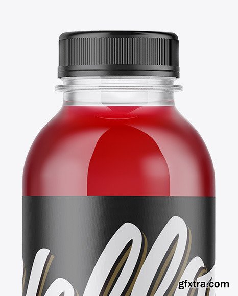 Clear Bottle with Cherry Juice Mockup 46759