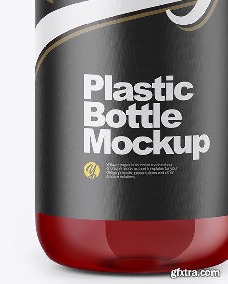 Clear Bottle with Cherry Juice Mockup 46759