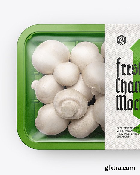 Plastic Tray With Champignon Mockup 46918