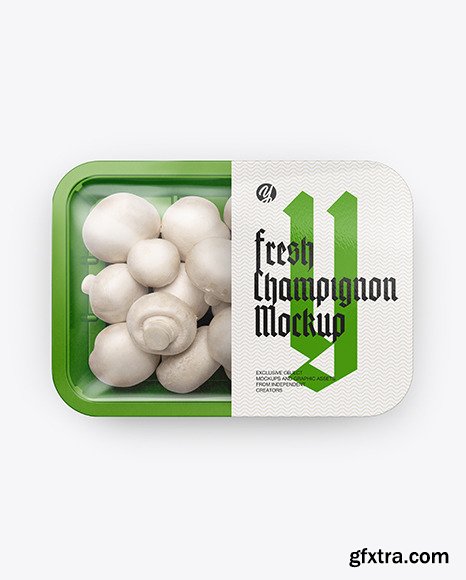 Plastic Tray With Champignon Mockup 46918