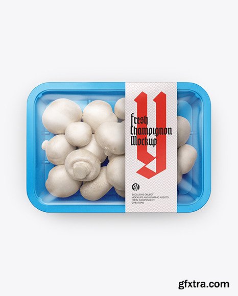 Plastic Tray With Champignon Mockup 46918