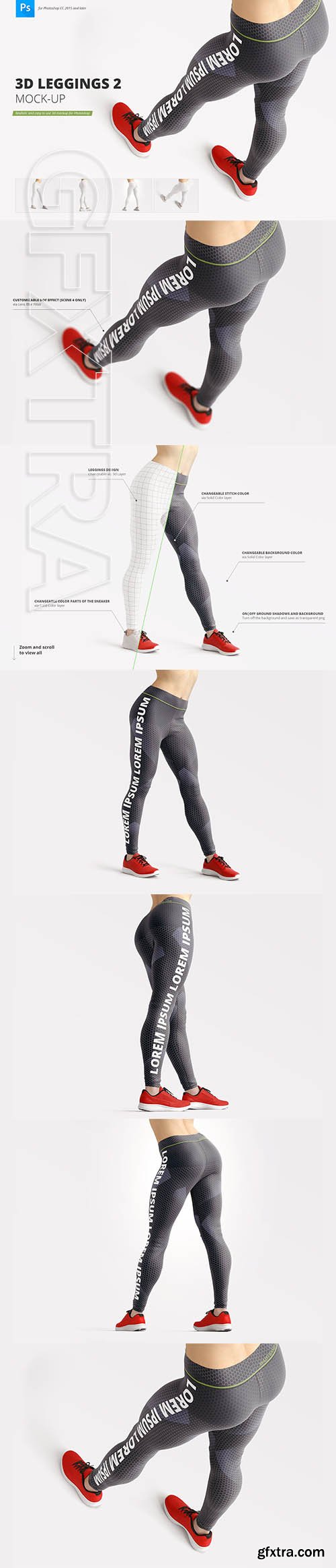 CreativeMarket - Leggings 2 Mockup Set 3878161