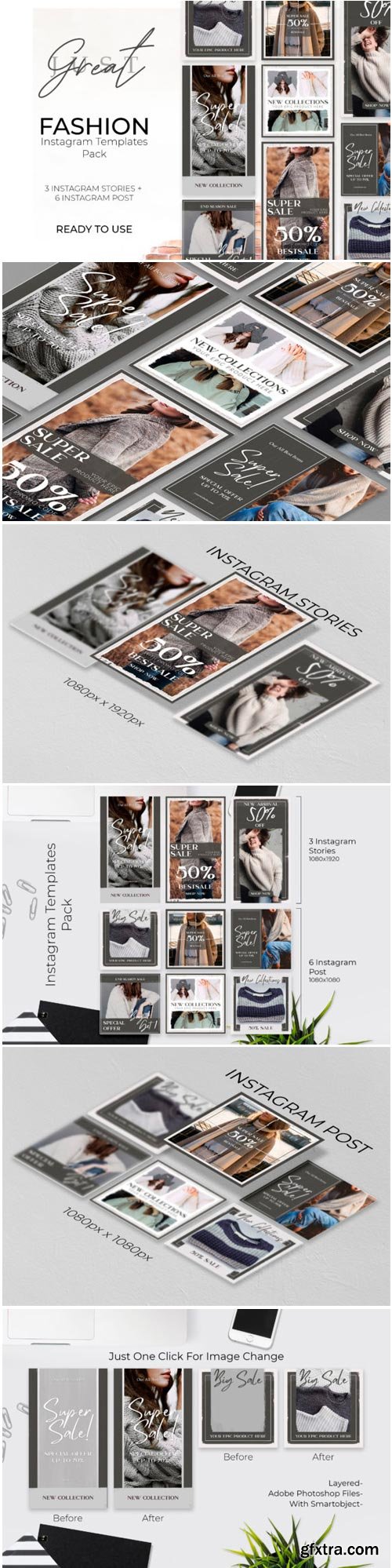 Instagram Post & Stories Template Pack 1684648