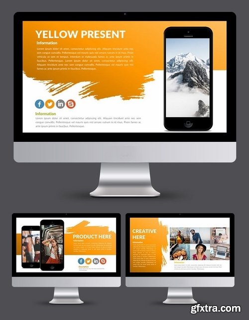 Yellow Slides Powerpoint and Keynote Templates