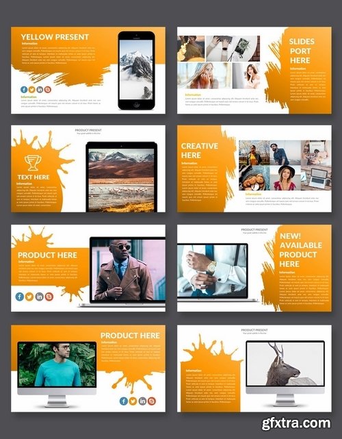 Yellow Slides Powerpoint and Keynote Templates