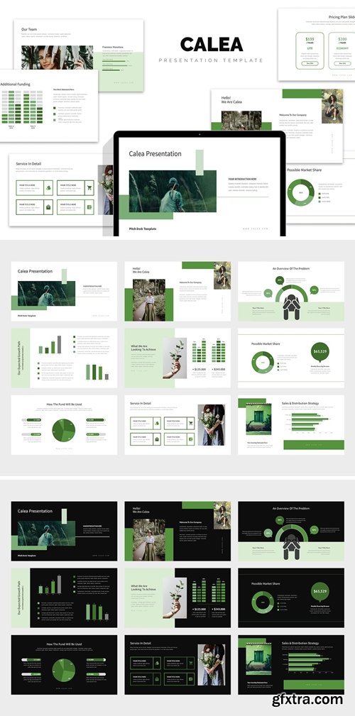 Calea : Green Color Tone Pitch Deck Keynote