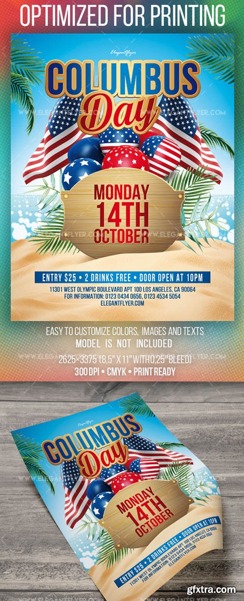 Columbus Day V0708 2019 PSD Flyer Template