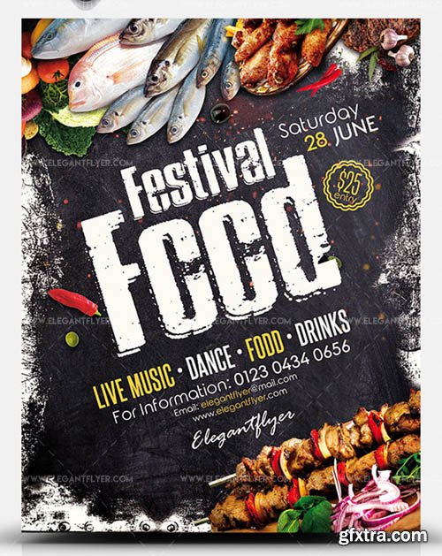 Food Festival V0708 2019 PSD Flyer Template