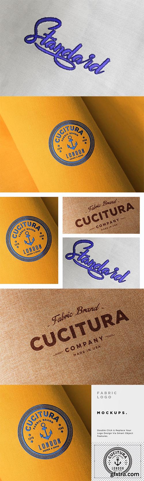 Photo Realistic Fabric Logo Mockups