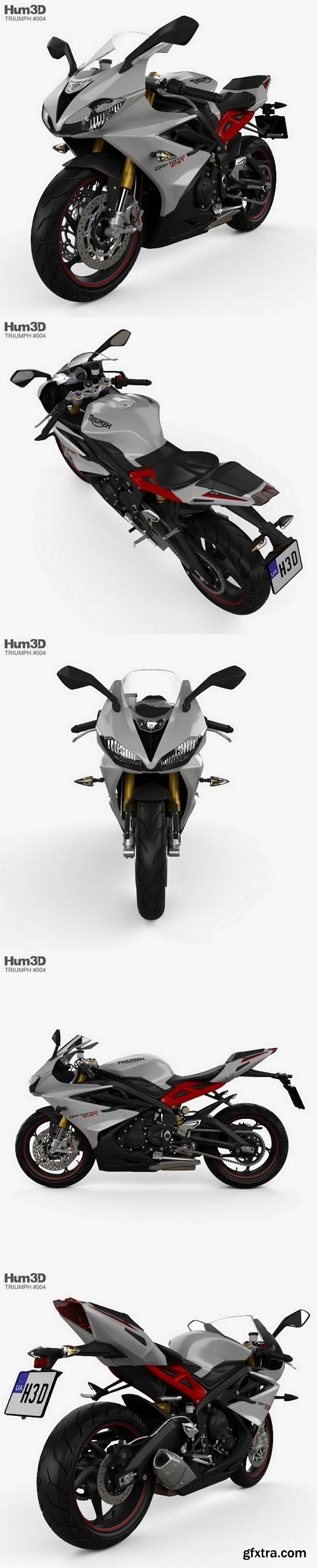 Triumph Daytona 675R ABS 2015 3D Model