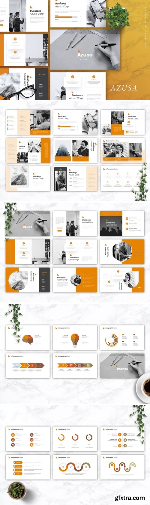 AZUSA Powerpoint, Keynote and Google Slides Templates