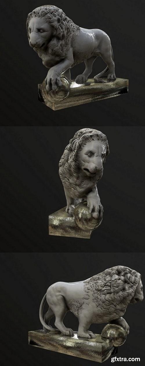 Lion sculpture 3D model