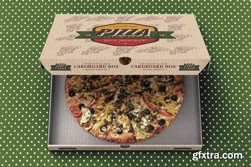 Pizza Box Mock-Up Template