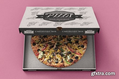 Pizza Box Mock-Up Template