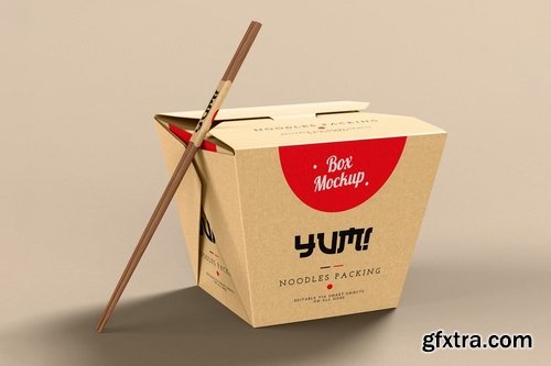 Noodles Pack Box Mock-Up