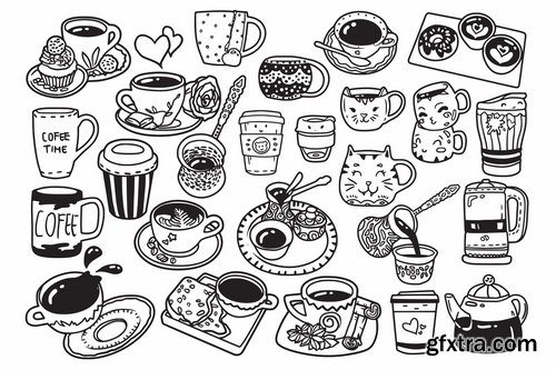 Coffee Doodle Vector