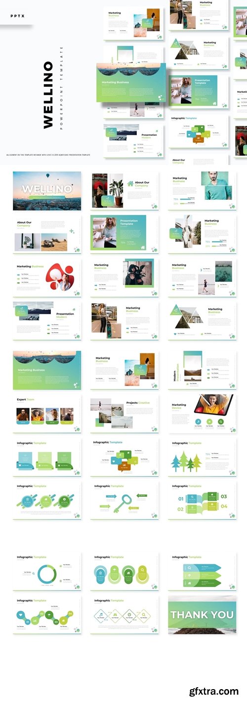 Wellino Powerpoint, Keynote and Google Slides Templates