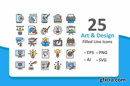 Art and Design Icons - Filled Line