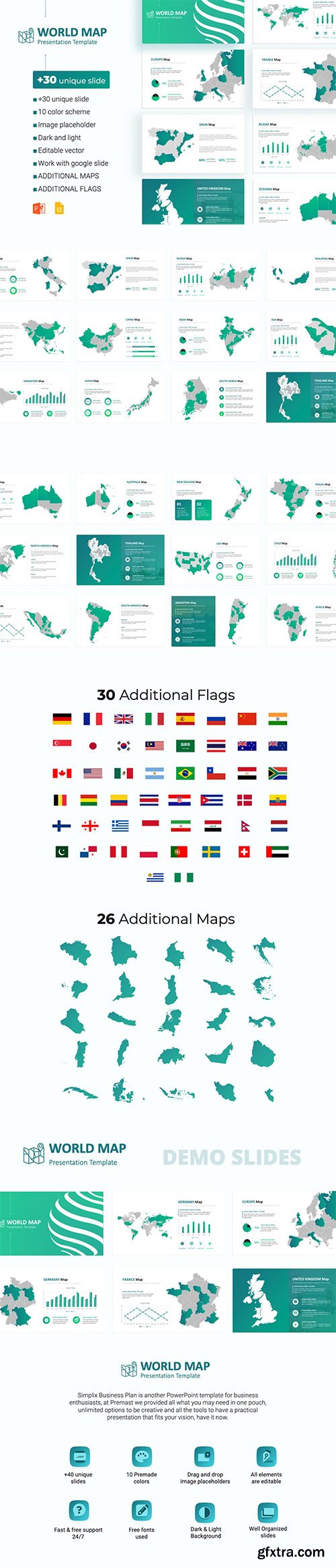 World Maps powerpoint Template