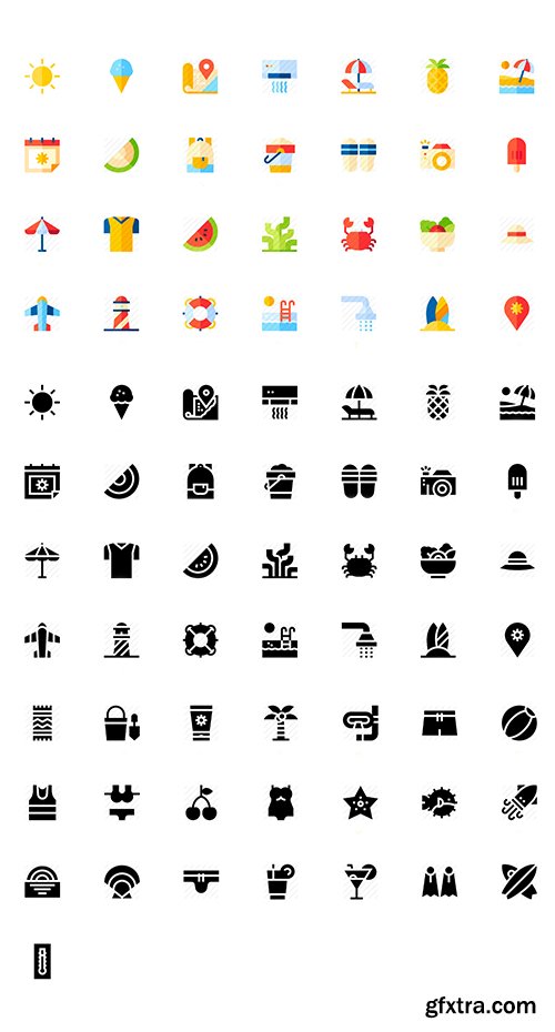 Summer Icon Pack 150 icons