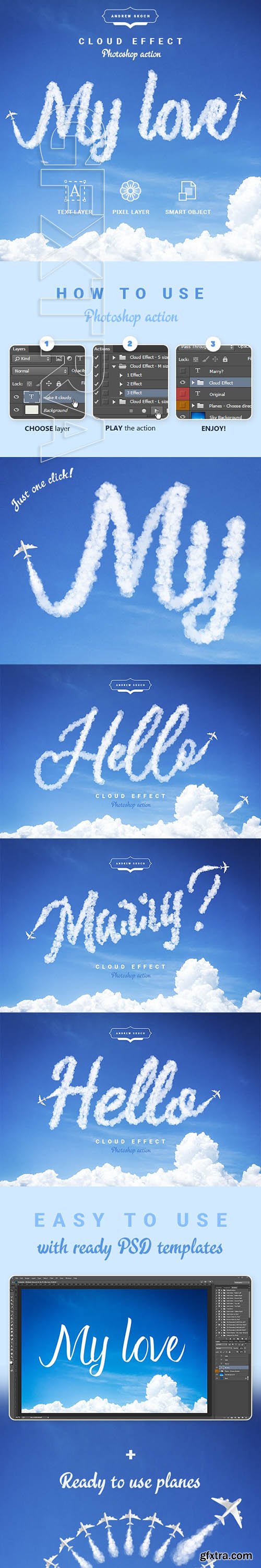 GraphicRiver - Cloud Text - Photoshop Action 24184126