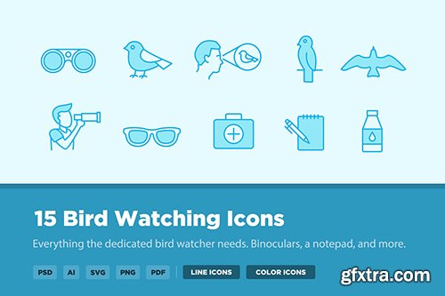 15 Bird Watching Icons