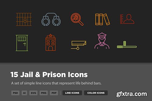 15 Jail & Prison Icons