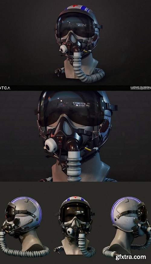 Pilot Helmet 3D Model