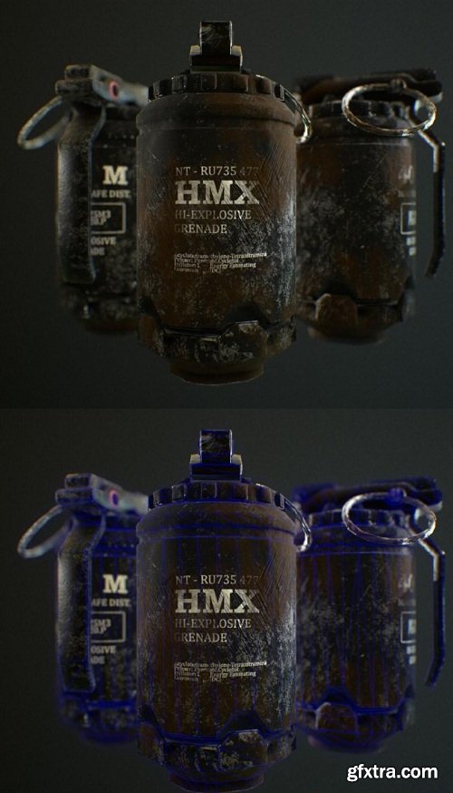 HMX Grenade 3D Model