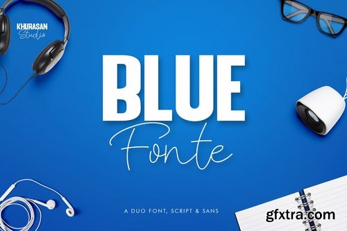 Blue Fonte Font Duo