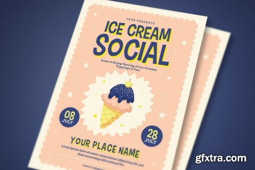 Ice Cream Social Flyer