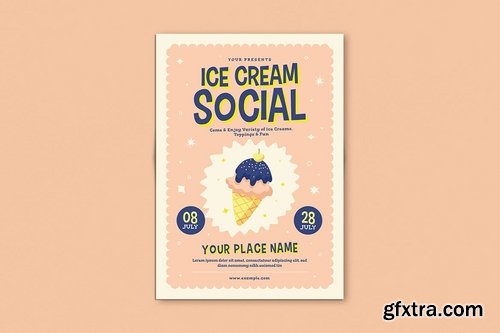 Ice Cream Social Flyer